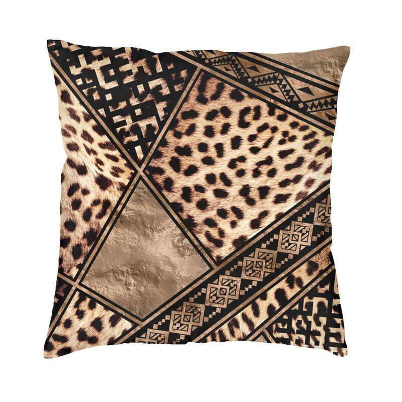 Nordic Purple Leopard Print Cushion Cover Velvet Animal Skin Pattern Pattern Pillow Case Living Room Decoration Pillowcase