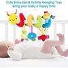Cute Activity Musical Spiral Crib Stroller Car Seat Travel Hanging Toys Baby Boys Girls Rattles Toy