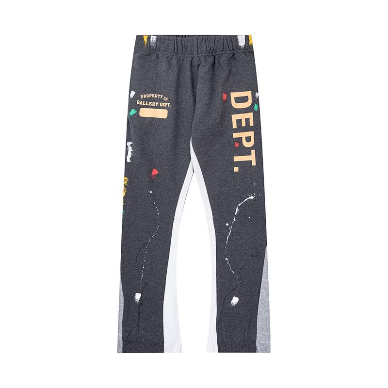 GALLERY DEPT Men's Classic Hand-Painted Splatter Graffiti Cotton Sweatpants