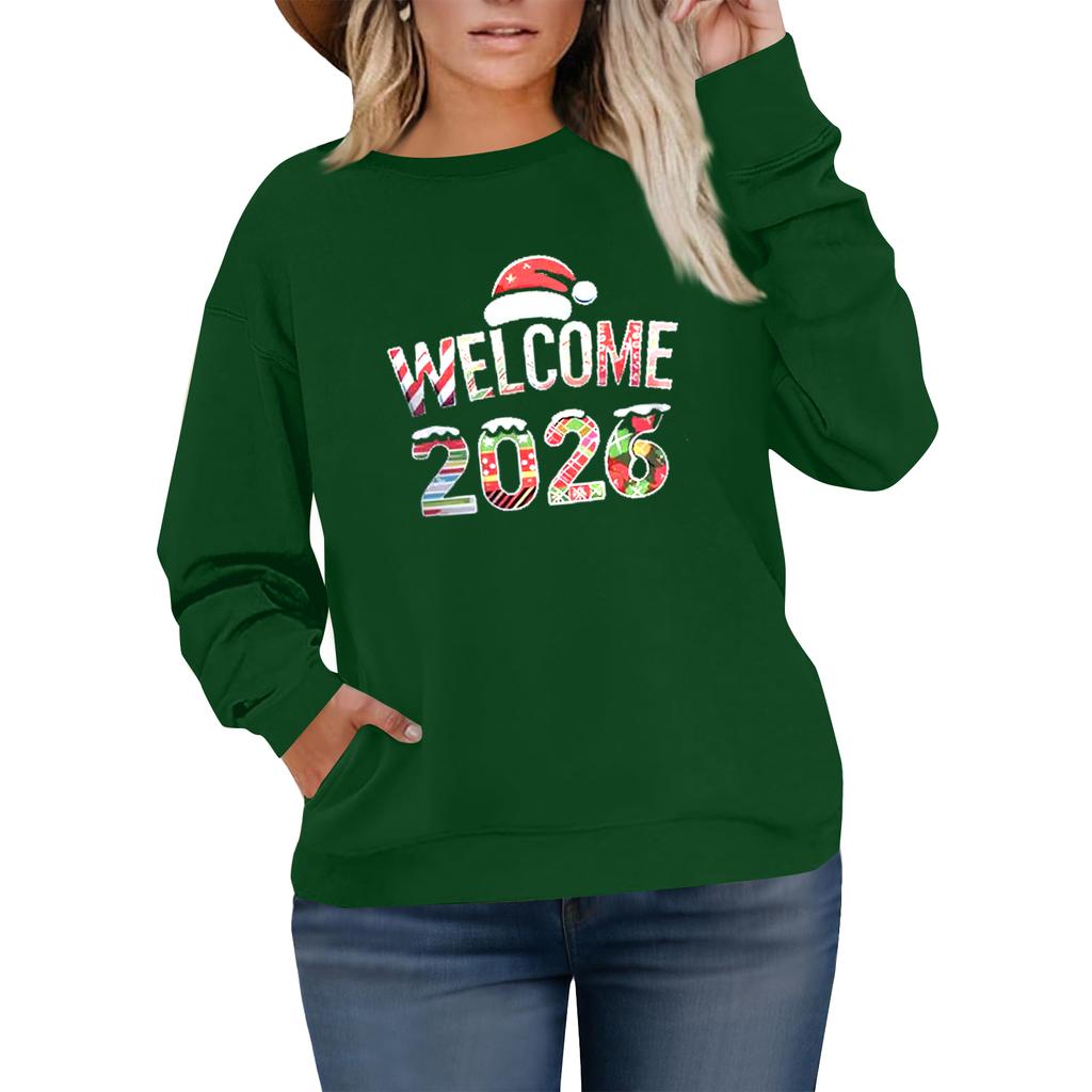 Damen Modisches Lässiges Übergröße Langarm Pullover Bedrucktes Sweatshirt