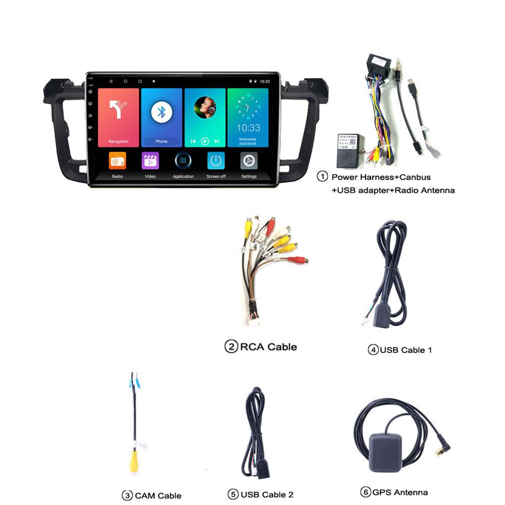 icreative 2 Din Car Radio For Peugeot 508 2011-2018 Android Car Radio Auto Carplay Navigation GPS Multimedia BT Player No DVD Player