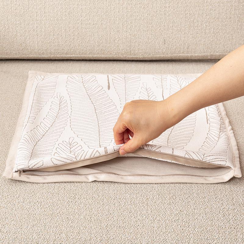 Niebieska poszewka na poduszkę do sofy z chenille - Nowoczesna minimalistyczna poduszka do salonu, sypialni lub jako zagłówek łóżka