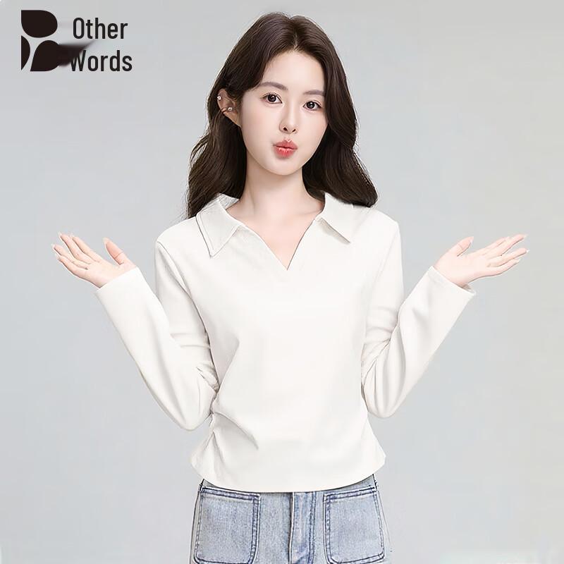 Bei Yu Women s Polo Neck Slim Fit Long Sleeve Cropped Top S