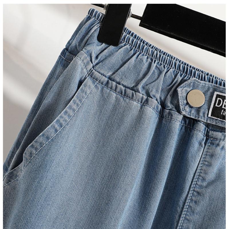 Women's Summer Thin Jeans, Slimming and Fashionable Harem Pants, Cropped Pants