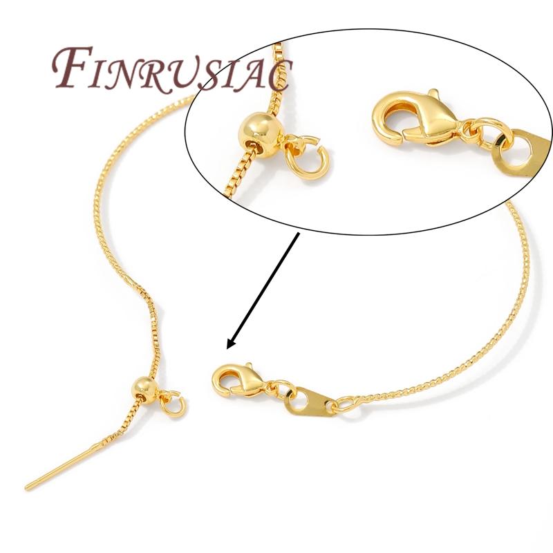 Adjustable Bangle Bracelets 18K Gold Plated Unfinished Bangle Bracelet For Beading with Lobster Clasp& Silicone Bead