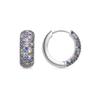 Earrings - LUXENTER - Isle - 925 Sterling Silver - Multicolored Zirconia - Rhodium Finish
