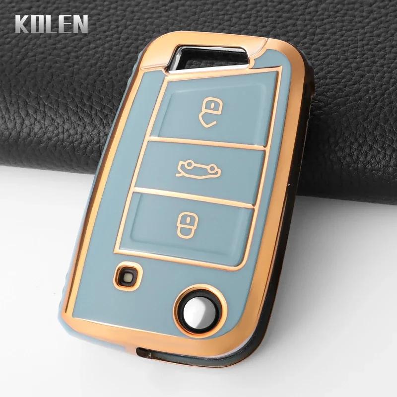 

Tpu Car Flip Key Case Cover Protected Fob For Vw Polo Skoda Octavia A7 Kodiaq Seat Ateca Leon Golf 7 Mk7 Vii Tiguan Accessories