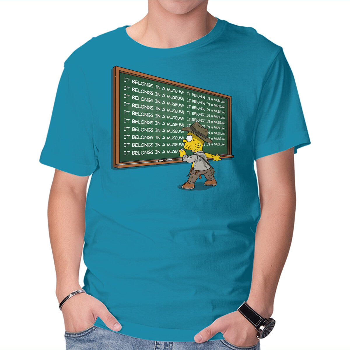 Unisex Crew Neck T-Shirt Jones Detention Graphic Short Sleeve Casual Tee S