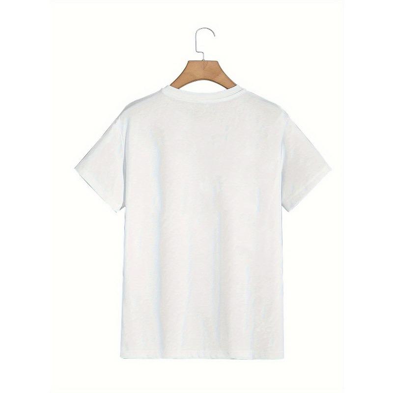 Men'S Short-Sleeve T-Shirt with Coconut Tree Print for Outdoor Sports, Featuring a Round Neck And Graphic Design