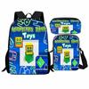 Geometry Dash Student Backpack 3-Piece Set, Geometry Dash Backpack, Shoulder Bag, Pen Bag