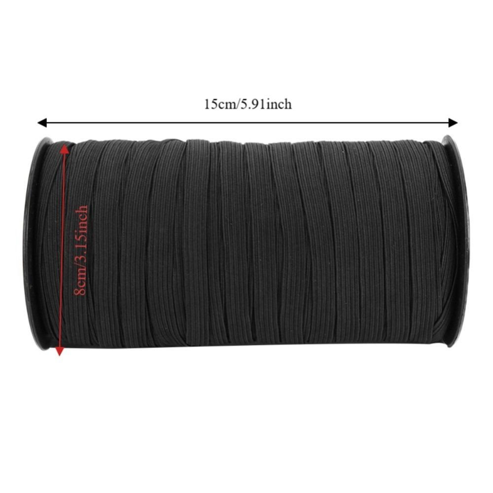 1pcs 100 Yards Length Flat Elastic Ribbon White&Black Elastic Cord Rope Sewing Accessory