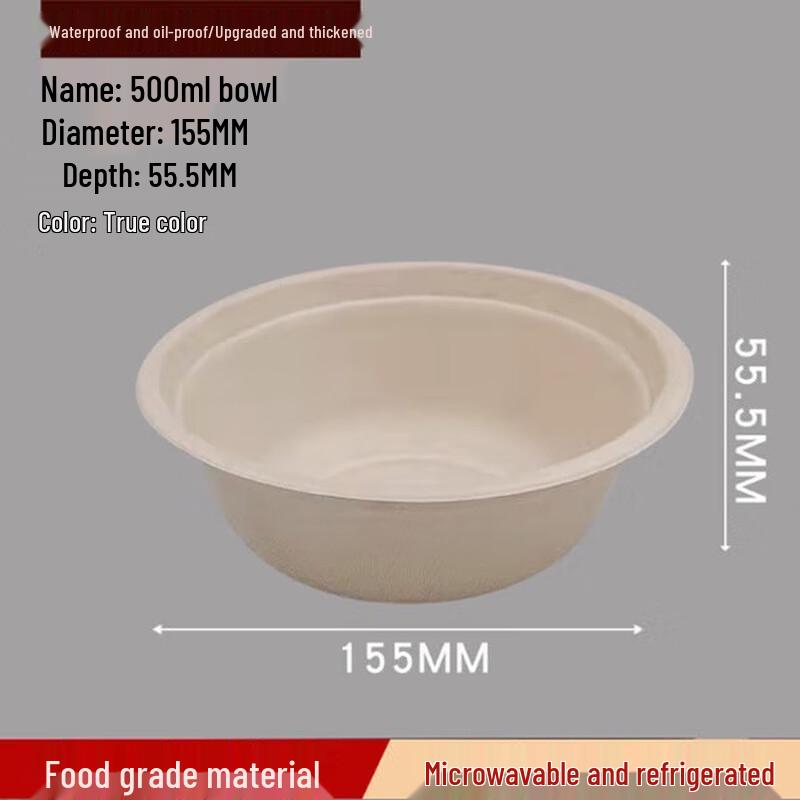 Minnai Disposable Bagasse Pulp Plates and Bowls
