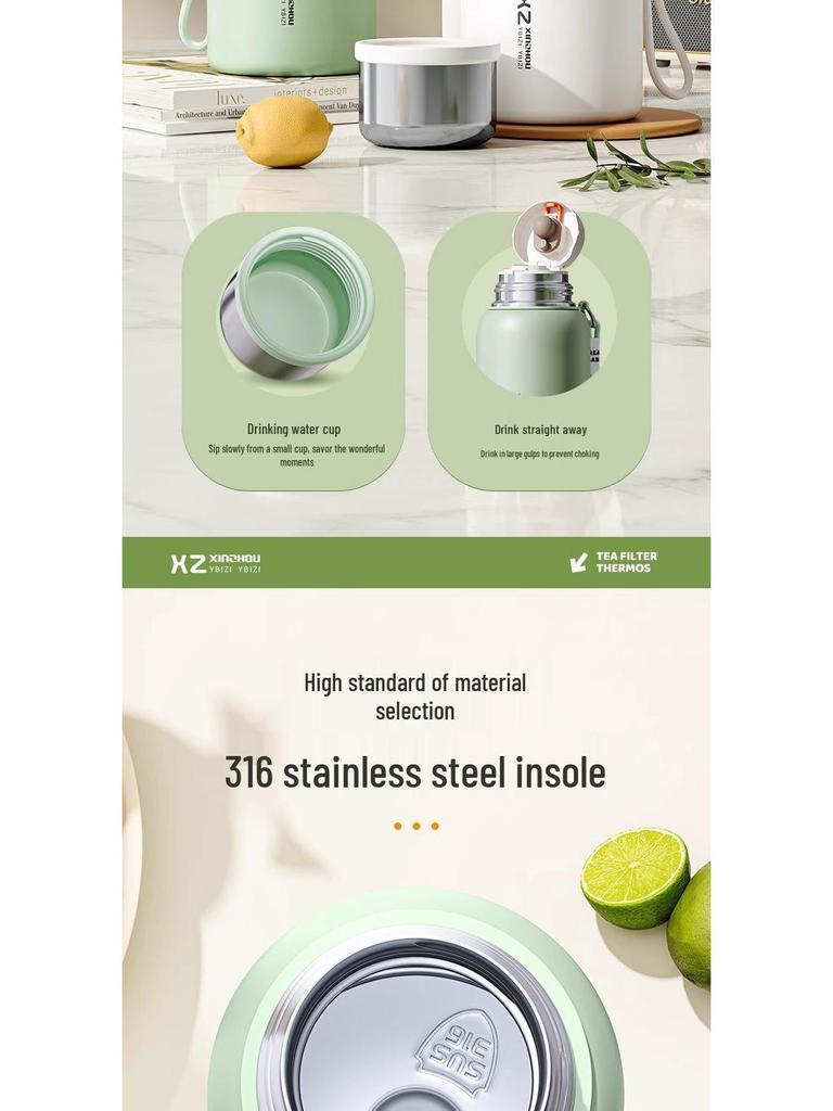 316 Stainless Steel Insulated Mini Chubby Water Cup with Handle Rope
