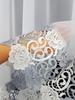 Ready-made White Voile Curtain 400x160 Cm, Double Guipure Lace, Bow, Gathering Tape