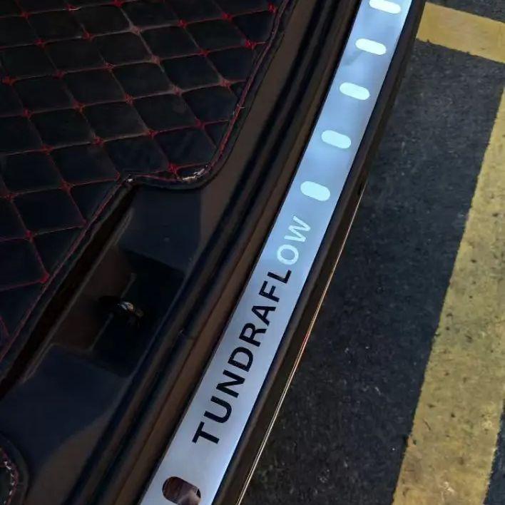 TundraFlow Chrome Trunk Sill Trim Guard for Toyota RAV4 2024 2025, Rear Bumper Topper Protector Cover Scuff