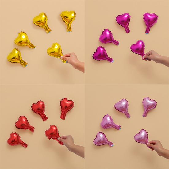 10 szt. Balony foliowe pentagram Kreatywny kształt Jasny kolor Przeciwwybuchowe Oszałamiający efekt wizualny Style Balony foliowe pentagram w kształcie serca Balony ślubne