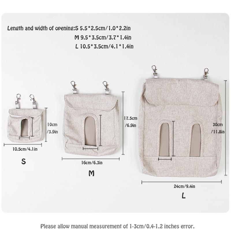 Hanging Pouch Feeder Hay Bag Holder Feeding Dispenser Container For Rabbit Guinea Pig Small Animals Pet