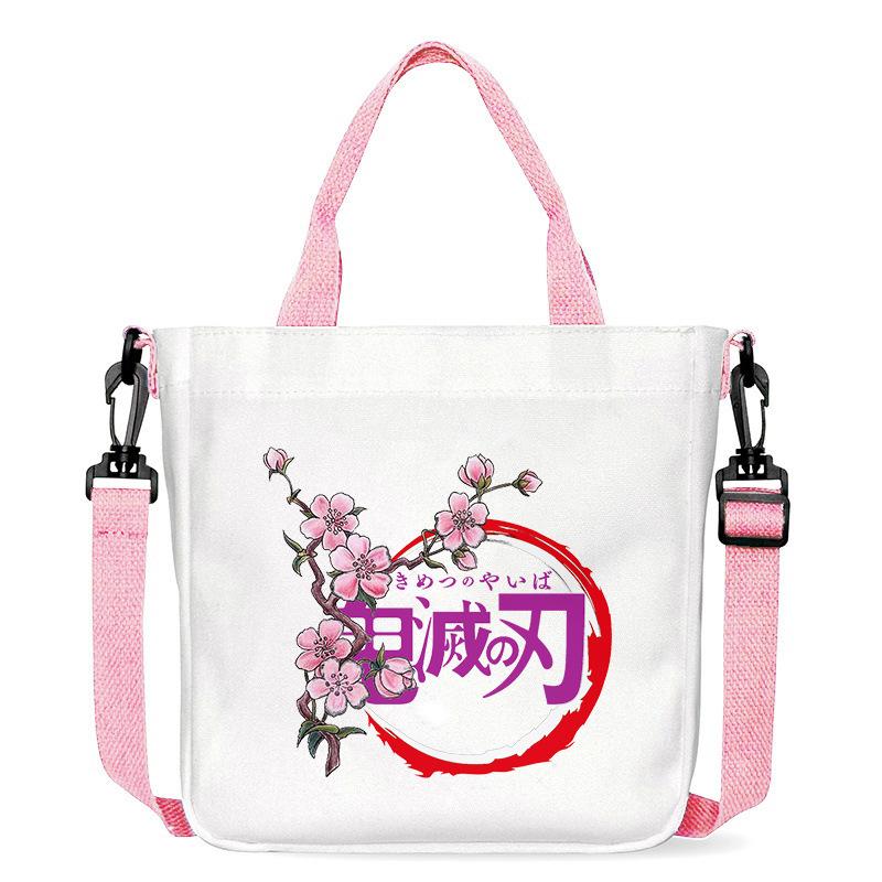Japan cartoon comics Demon Slayer Print Canvas Bag Stylish Women's Handbag Large Capacity Casual Shoulder Bag 7560