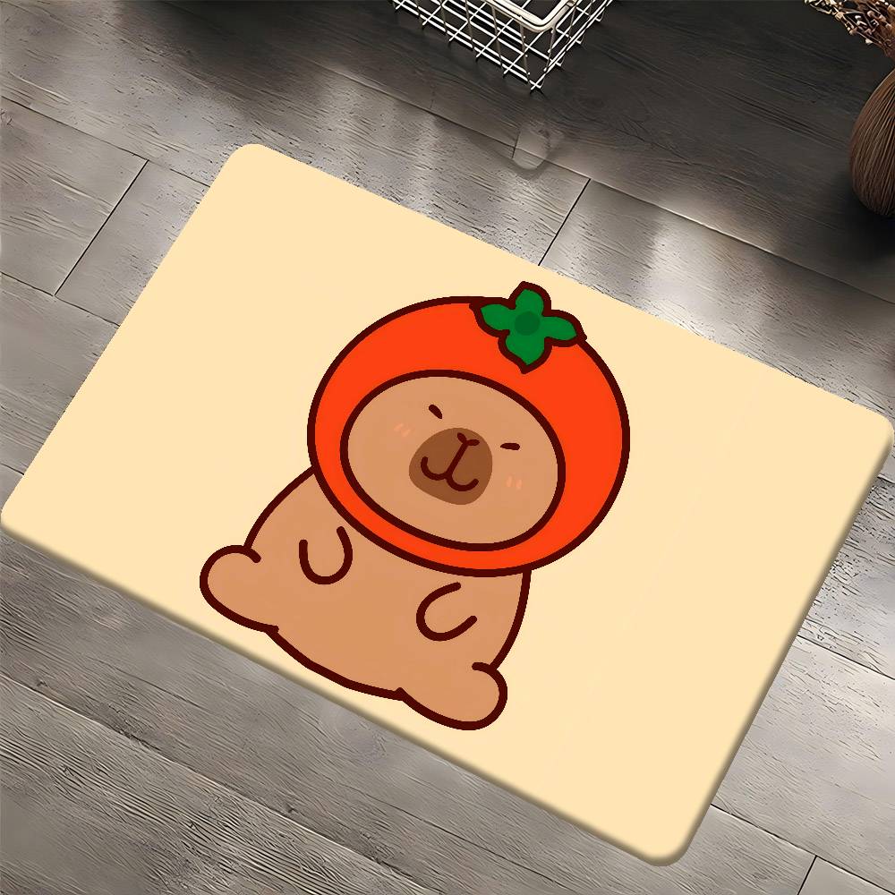

Cartoon Capybara Hippo Entrance Door Mat Nordic Bedroom Living Room Doormat Home Balcony Anti-Slip Modern Home Decor 40x60 cm