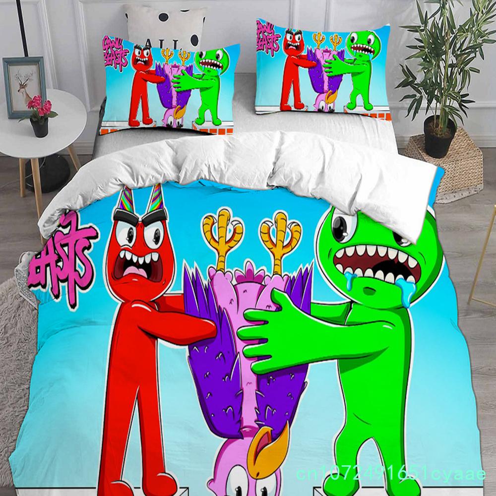 Game Garten Of Banban Bedding Sets Comforter Quilt Bed Cover Duvet Cover Pillow Case 2-3 Pieces Sets Kids Adult Size