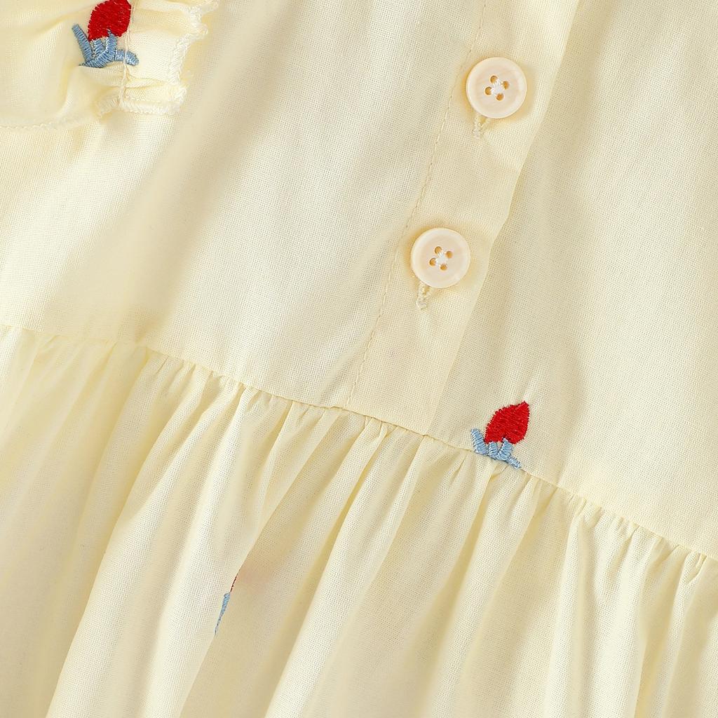 Summer Girls Cotton Embroidered Sleeveless Princess Dress Thin Stylish Baby Party Dress For Toddler Kids Clothing