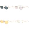 Alphabet F Metal Round Sunglasses With Uv400 Antiglare For Fashion Travel And Outdoor Use