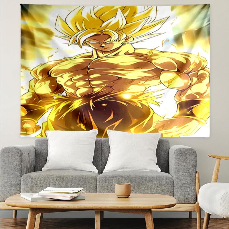 Dragon-Ball Druck Wandteppich, Hintergrund, Einfache Montage, Ideal für Schlafzimmer, Büro & Wohnzimmer, mit Ästhetischer Wanddekoration.