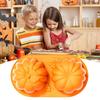 Cake Molds For Baking Silicone Pumpkin Shape Fondant Molds 2-Cavity Easy Demoulding Chocolate Mould For Cake Pudding Jelly