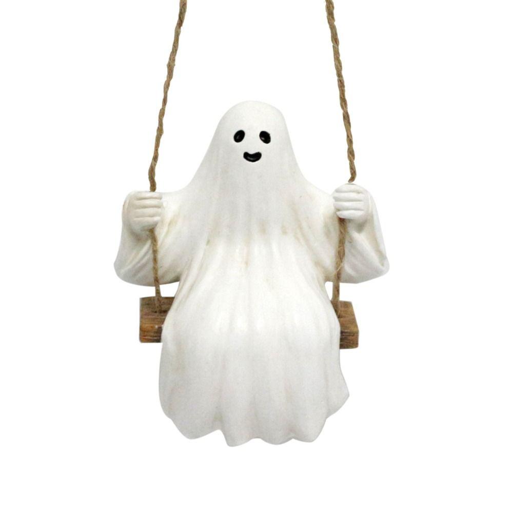 Small Figurine Car Decor Pendant Resin Ghost Ornaments Ghost Swing Pendant  Halloween Decoration