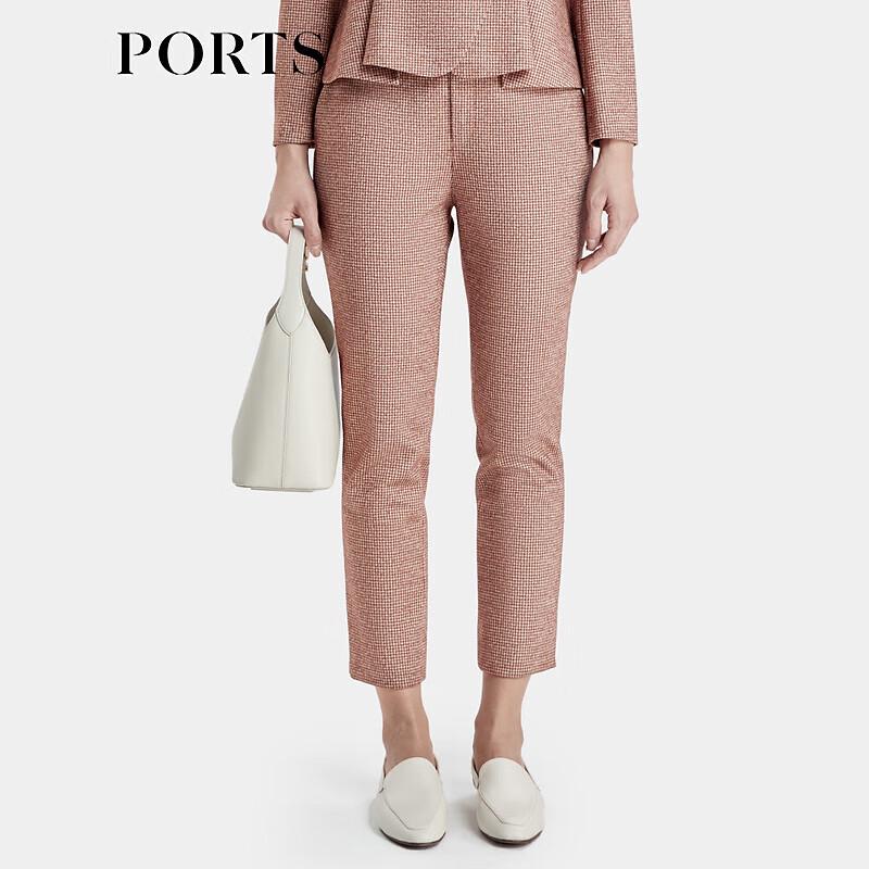 

PORTS Women s Autumn/Winter Knit Plaid Skinny Trousers 6