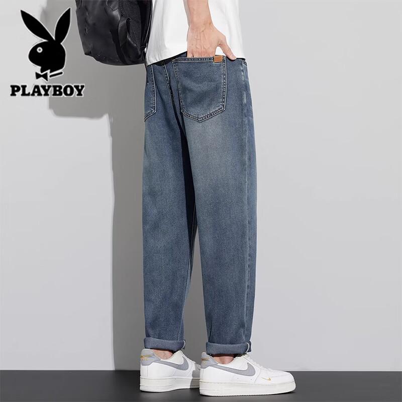 Playboy Men s Tencel Blend Straight Fit Jeans 36