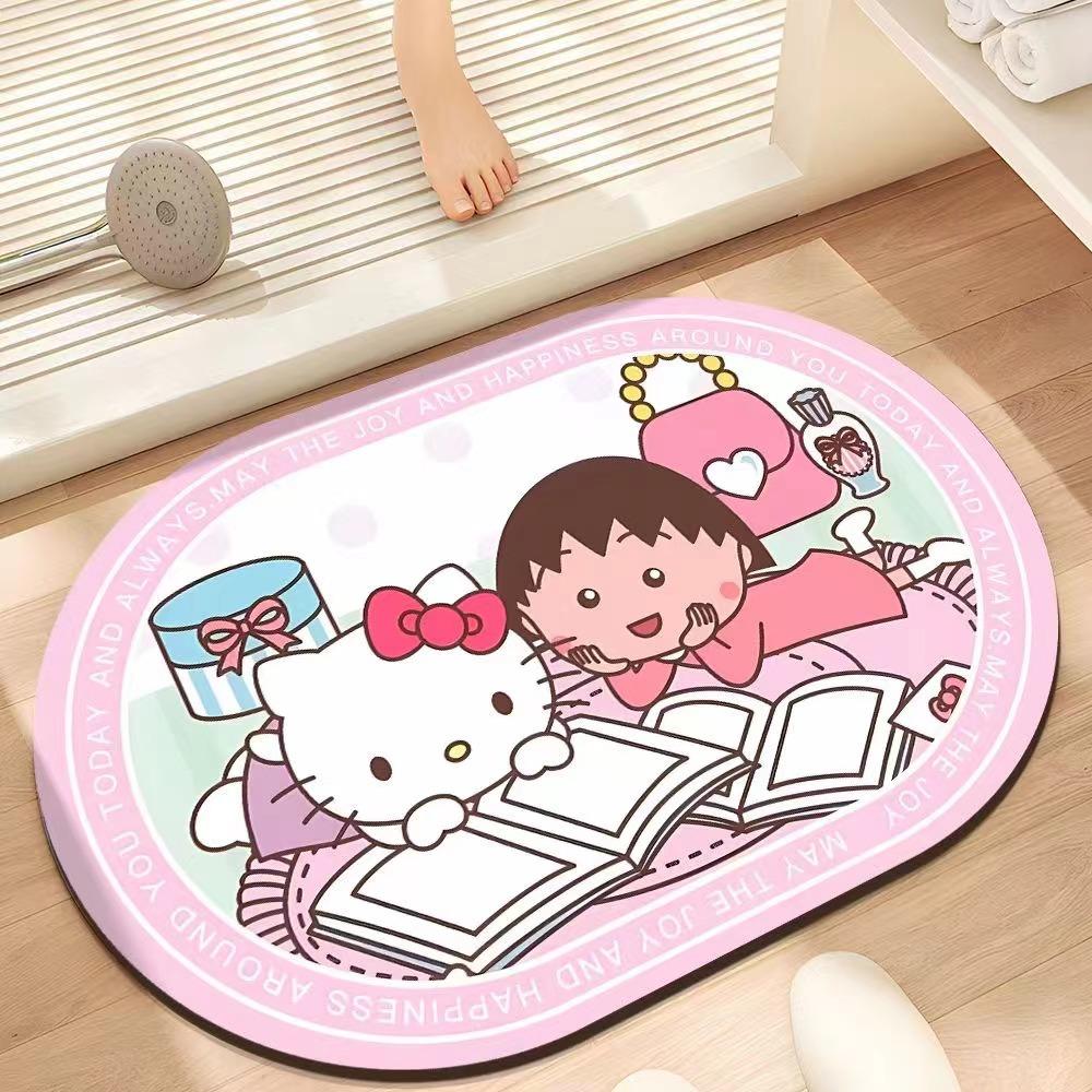 

Милый мультяшный коврик для двери ванной комнаты нескользящий водонепроницаемый коврик для ног туалет абсорбирующий быстросохнущий износостойкий коврик из диатомовой грязи 30 * 50 (diatom mud)