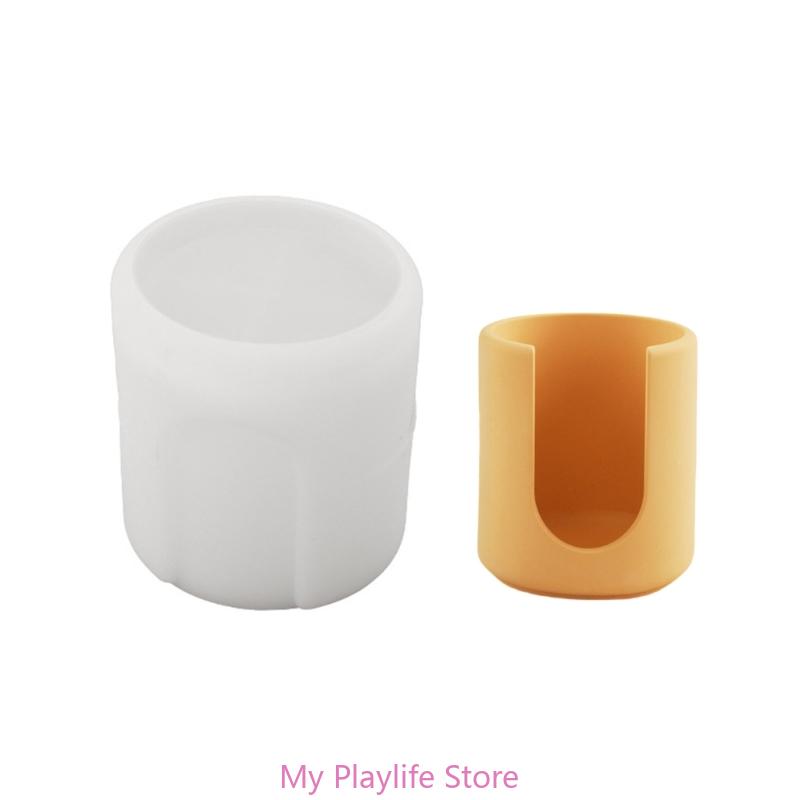 Cylinder Silicone Molds for Epoxy Resin, Home Decoration, Silicones Candle Holder Molds for Tealight Holder Stand