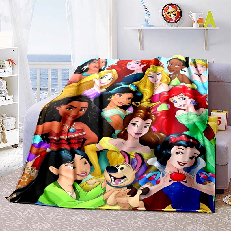 

This exquisite 3D princess cartoon flannel blanket is suitable for beds, bedrooms, sofas, picnics, and can also be used as an ou 75x90cm