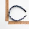 Korean Style Blue Denim Wide Twill Headband – High Skull Top Face-Washing Hair Accessory