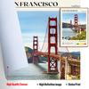 Modern Vintage Wall Art – Travel Scenery of Los Angeles and San Francisco HD Canvas Print Poster for Home and Living Room Decor