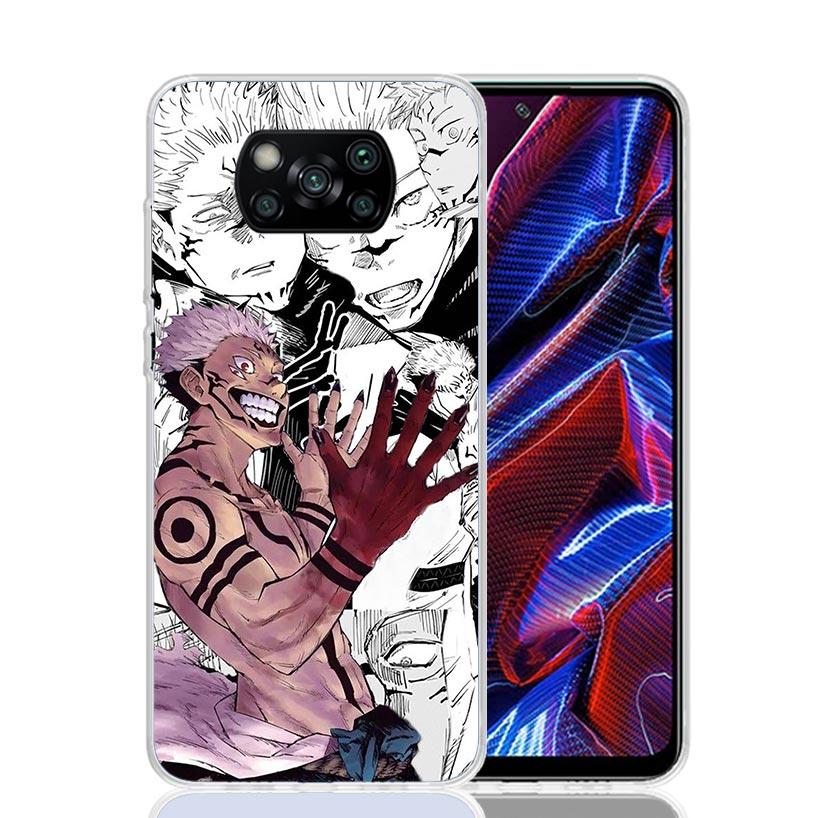 Kaisens Jujutsus Japan Anime Case Phone Cover for Xiaomi Redmi Note 10 9 9S 8 8T 7 5 Pro Mi 12T 11T 10T 9T 12 11 Lite A3 A2 Tren