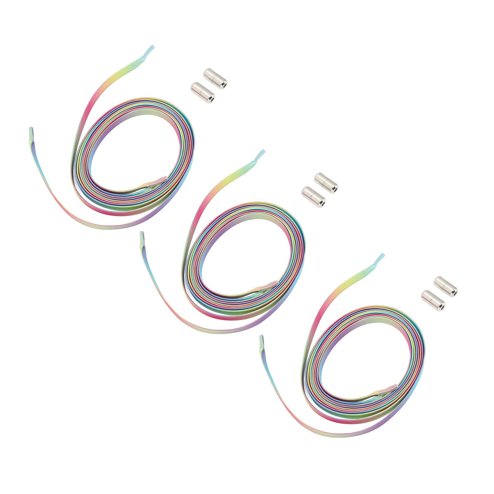 

3 комплекта шнурков без завязок 6 эластичных шнурков 6 тугих пряжек для детей взрослых пожилых людей#4