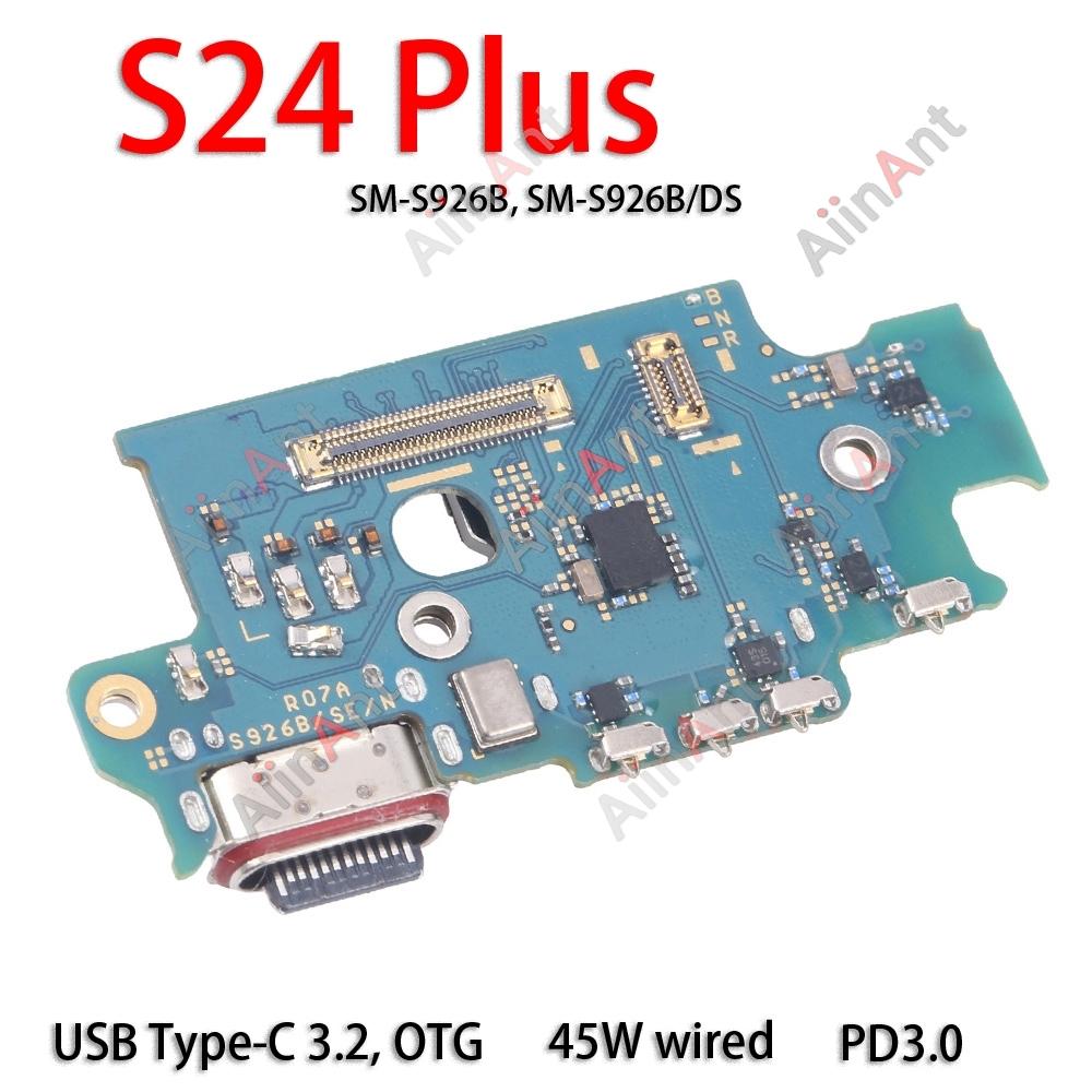 USB Board Dock Charger Connector Charging Port Flex Cable For Samsung Galaxy S24 Plus Ultra FE S921B S921E S921N S921U S721B