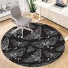 1pc Butterfly Night Office Round Area Rug, Under Office Chairs Bedroom Living Room Home Decor, Room Deco