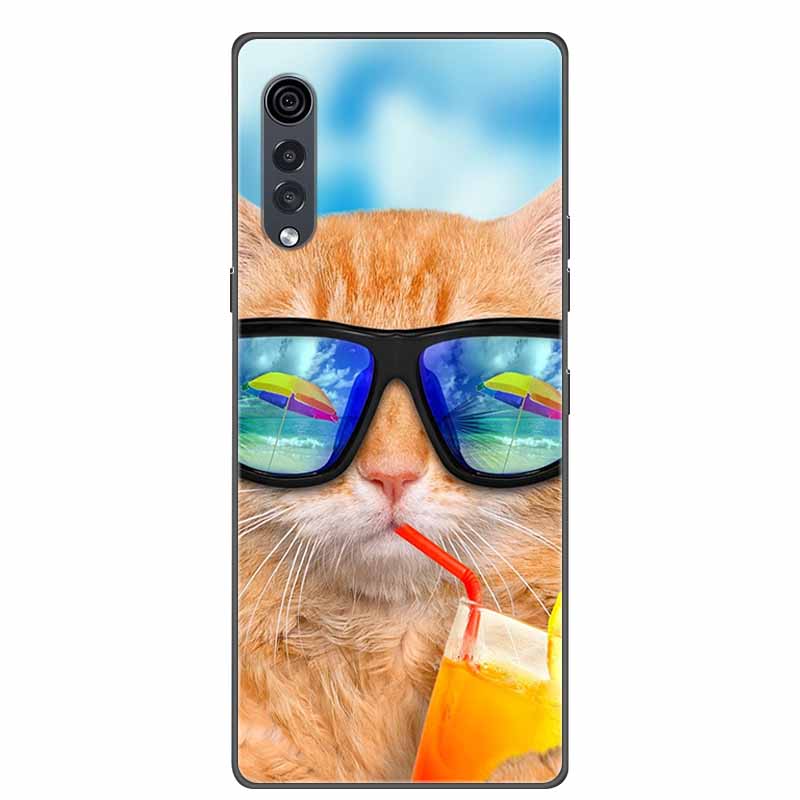 For LG Velvet Case 2Pro Fashion Soft TPU Silicone Cartoon Cat Phone Cover For LG Velvet 5G Back Cases Funda Bumper Protect Coque