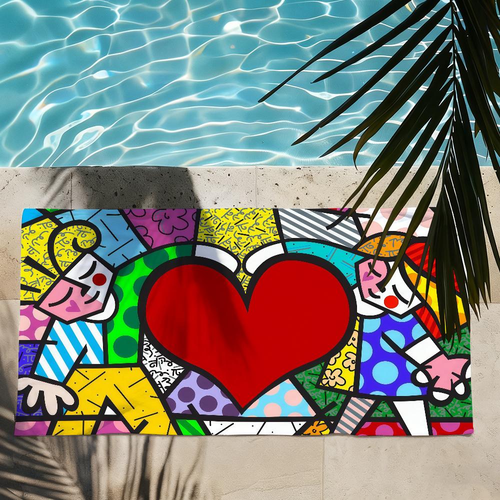 Britto Art Towel Quick Drying Beach Towels Are Suitable For Swimming Pools Camping Yoga And The Gym