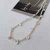 New Freshwater Pearl Necklace for Women, Featuring Natural Petal-shaped Baroque Pearls, an Asymmetrical Clavicle Chain, and a Touch of Understated