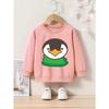 Spring/ Autumn Kids' Casual Penguin Hoodie, Round Neck