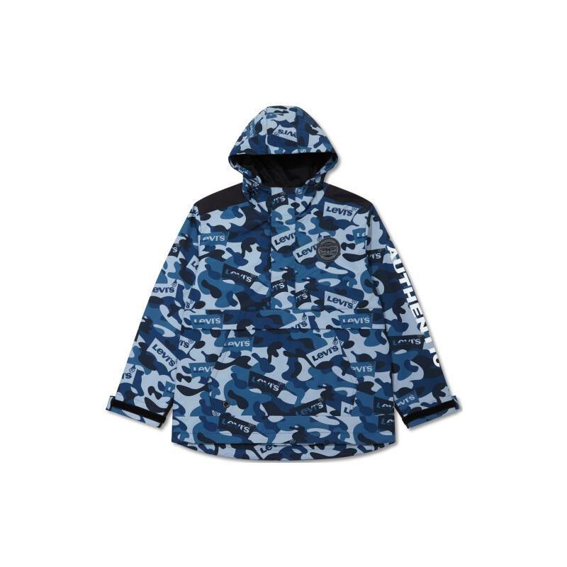 

Куртка повседневная Levis свободного кроя с цветными блоками и камуфляжным принтом, мужская, камуфляжно-синяя A5172-0000 S
