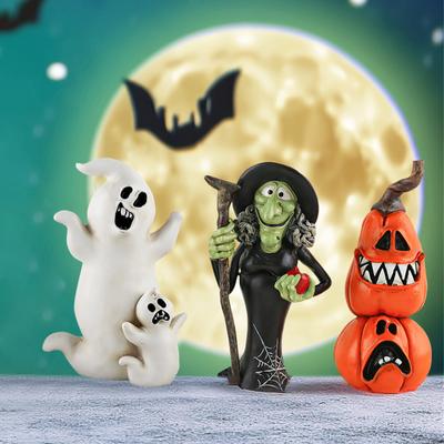 Halloween  Cushaw Head Witch Resin Desktop Decoration Atmosphere Layout Ornaments