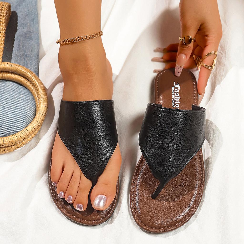 Fashion Shoes Big Size Slippers Women Summer Slides Rubber Flip Flops Low Shale Female Beach Soft Hawaiian Flat Sabot Rome Casual Hoof H