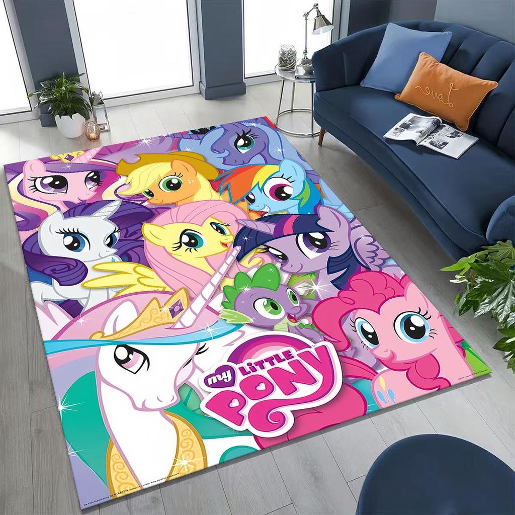27 Style My Little Pony Unicorn Cartoon Rug for Bedroom Living Room Sofa Home Doormat Decor, Large Kids Non-slip Floor Mat Gift
