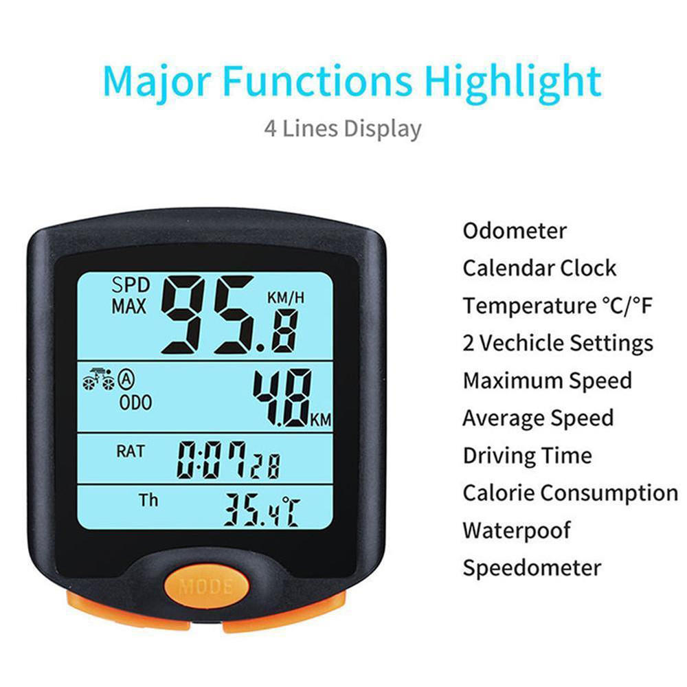 YT-813 Bike Speed Meter Digital Bike Computer Multifunction Waterproof Sports Se