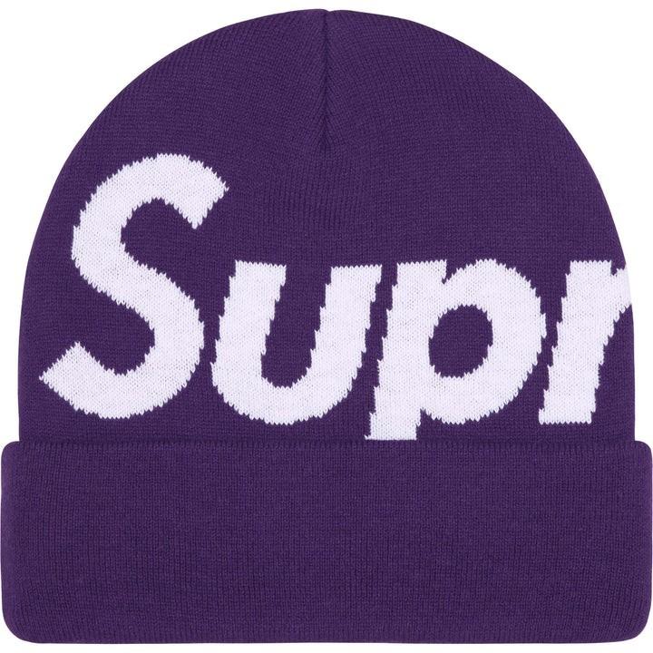 Supreme Big Logo Beanie Purple One-Size